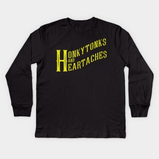 Honkytonks And Heartaches Kids Long Sleeve T-Shirt